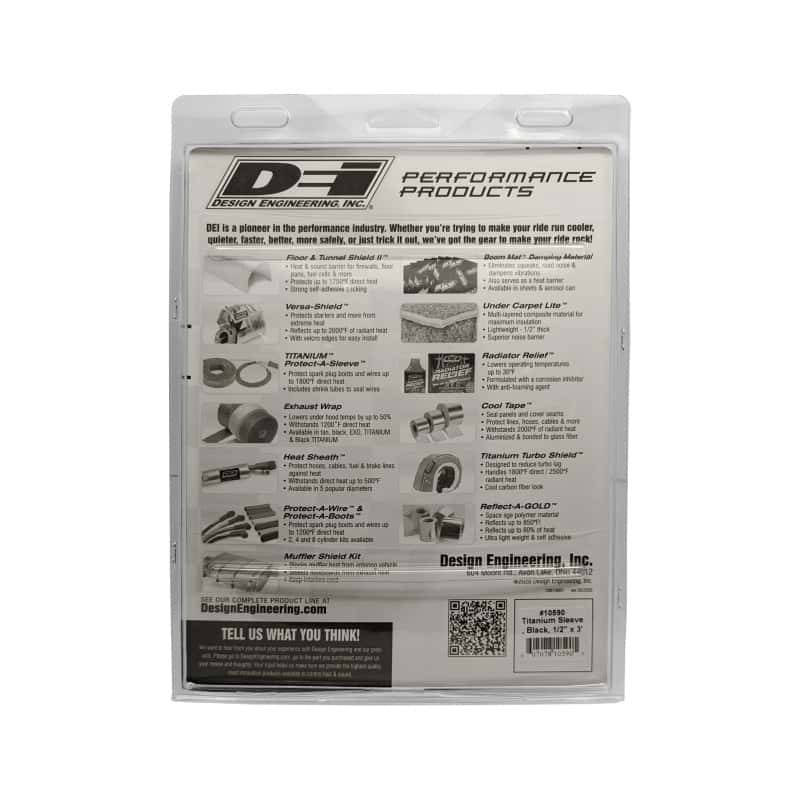 DEI — DEI Protect-A-Sleeve 1/2in ID x 3ft Universal - Titanium
Heat Shield Sleeve - view 6