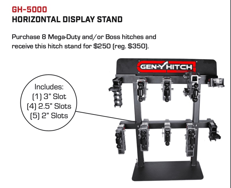 GEN-Y Hitch — Gen-Y Horizontal Hitch Display Stand w/10 Slots (*Display Only*)
Display Stand - view 3