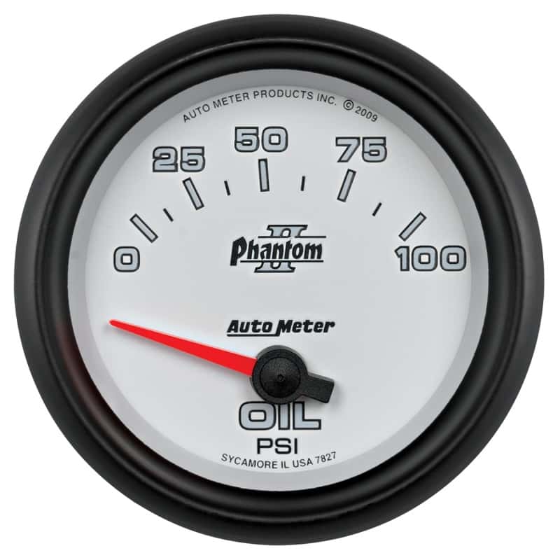 AutoMeter — Autometer Phantom II 2 5/8in 0-100 PSI Short Sweep Electronic Oil Pressure Gauge
2-5/8" OIL PRESS, 0- - view 1