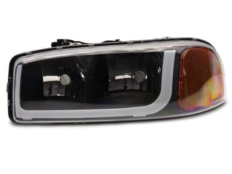 Raxiom — Raxiom 99-06 GMC Sierra 1500 Axial Series Headlights w/ LED Bar- Blk Housing (Clear Lens)
Headlights - view 3
