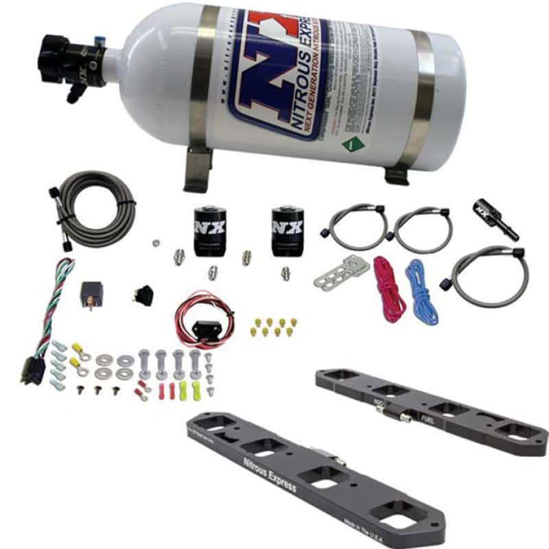 Nitrous Express — Nitrous Express Dodge/Ram 5.7L/6.1L/6.4L Hemi Direct Port Plate System w/10lb Bottle
Injection System Kit
N2OSys - view 2