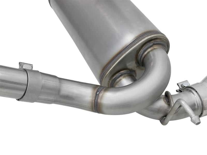 aFe — aFe Rebel Series 2.5in 409 SS Cat-Back Exhaust w/ Polished Tips 07+ Jeep Wrangler (JK) V6 3.6L/3.8L
Cat-Back Exhaust - view 4