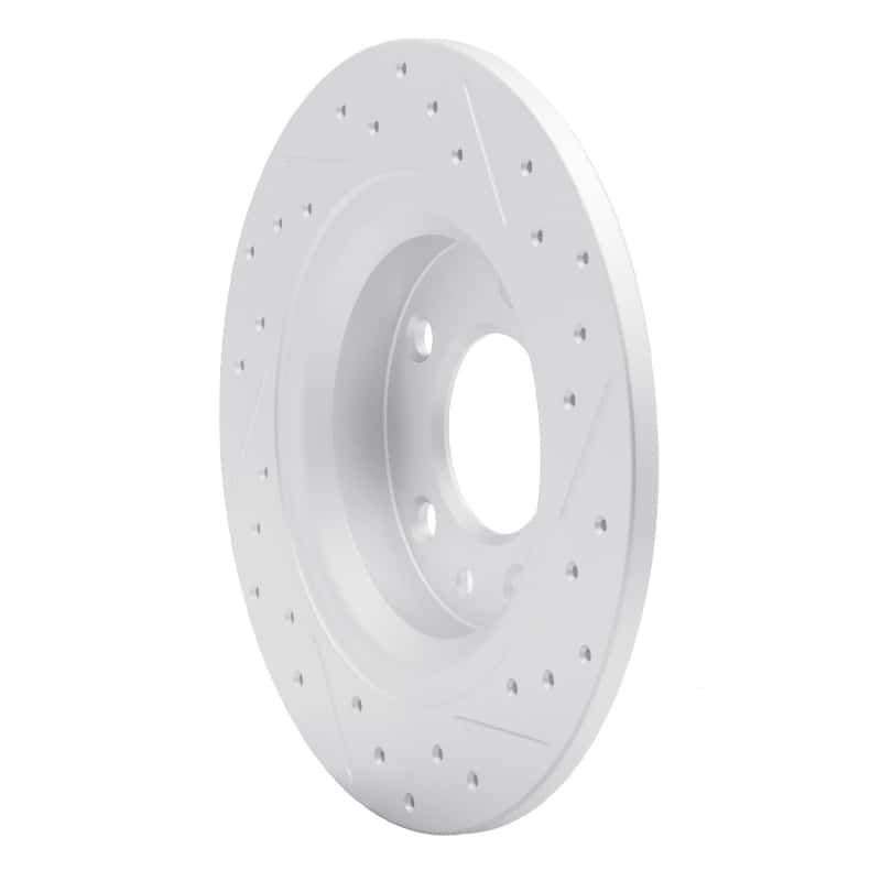 R1 Concepts — R1 98-15 Ford Fusion Rear Left Drilled & Slotted Geo-Carbon Rotor - view 4