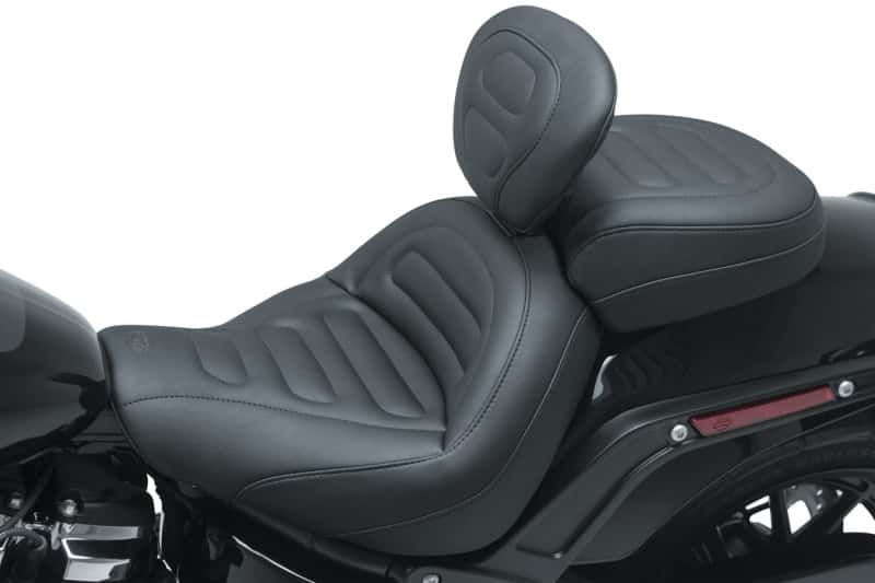 Mustang Motorcycle — Mustang 18-21 Harley Fat Bob Standard Touring Recessed Passenger Seat - Black - view 1