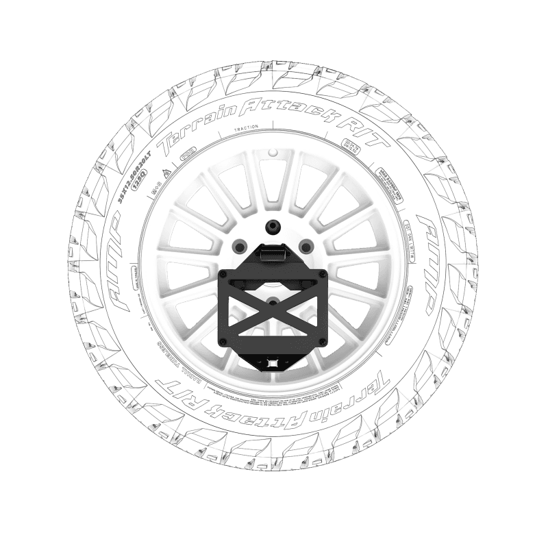 Body Armor 4x4 — Body Armor 4x4 16-23 Toyota Tacoma/10-24 4Runner Pro Series II Tire Carrier W/ License Plate Holder
Tire Carrier - view 5