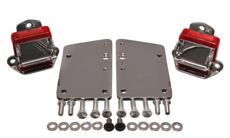 Energy Suspension — Energy Suspension LS Series Red Motor Conversion Set - Chrome Plated
Motor Mount Set - view 4