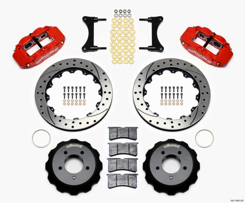 Wilwood — Wilwood Narrow Superlite 6R Front Hat Kit 12.88in Drill Red 93-96 Mazda RX7
BRAKE KIT - view 1