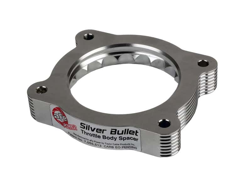 aFe — aFe 02-09 Chevrolet Trailblazer/ 02-09 GMC Envoy L6 4.2L Silver Bullet Throttle Body Spacer - Silver
Throttle Body Spacer - view 1