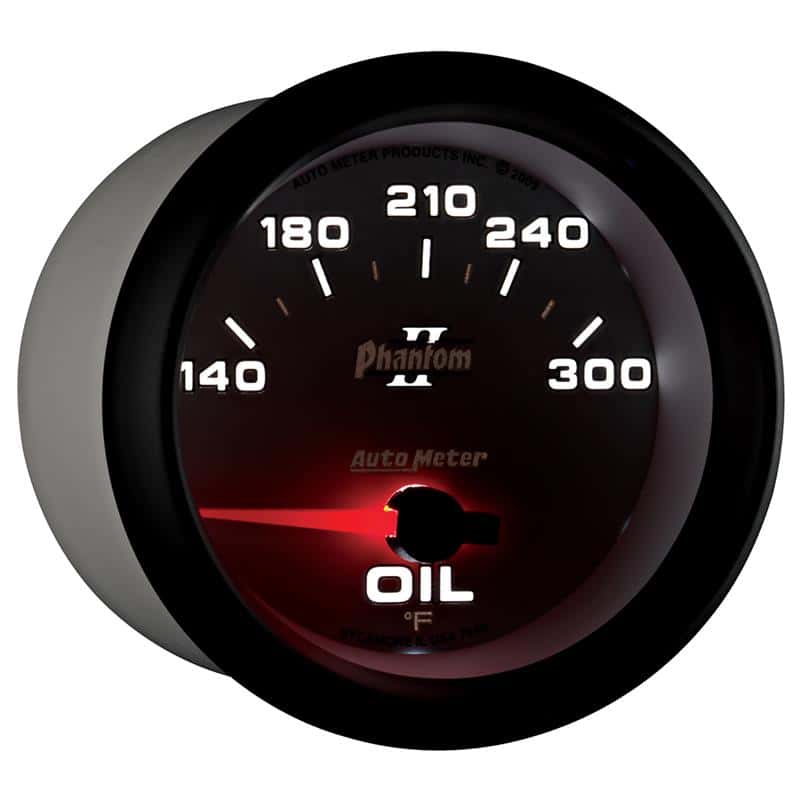 AutoMeter — Autometer Phantom II 2 5/8in 140-300 Degree F Short Sweep Electronic Oil Temperature Gauge
2-5/8" OIL TEMP, 140 - view 7