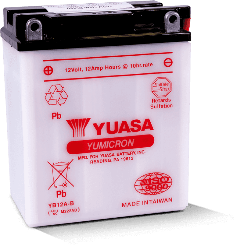 Yuasa Battery — Yuasa YB12A-B Yumicron 12-Volt Battery - view 2