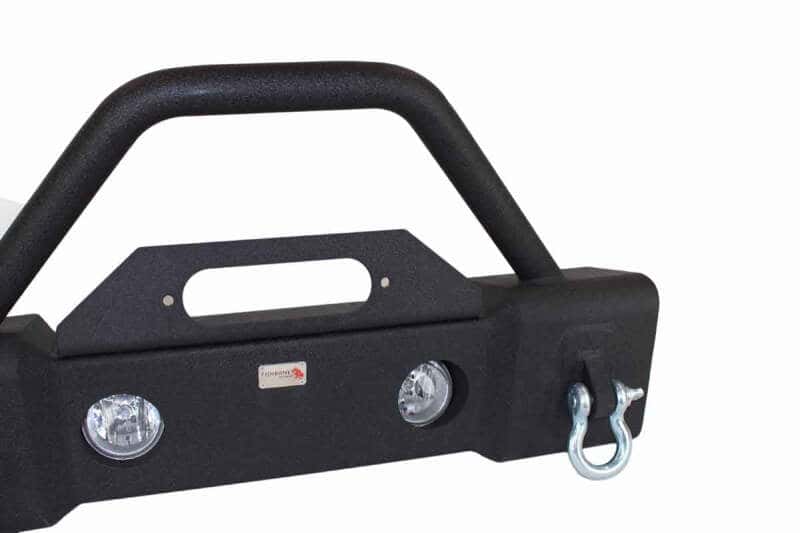 Fishbone Offroad — Fishbone Offroad 07-18 Jeep Wrangler JK Stubby Bumper W/Tube Guard - Black Textured Powdercoated - view 4