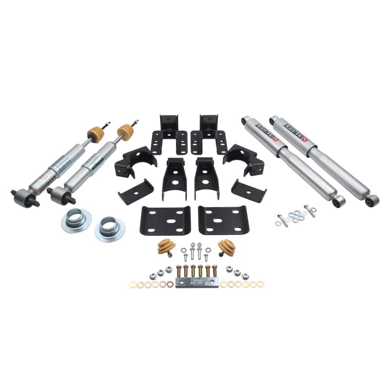 Belltech — Belltech LOWERING KIT 14-17 Chevy Silverado/Sierra 1in to -2in Front/4in Rear w/ Street Perf Shocks
LOWERING KIT - view 6