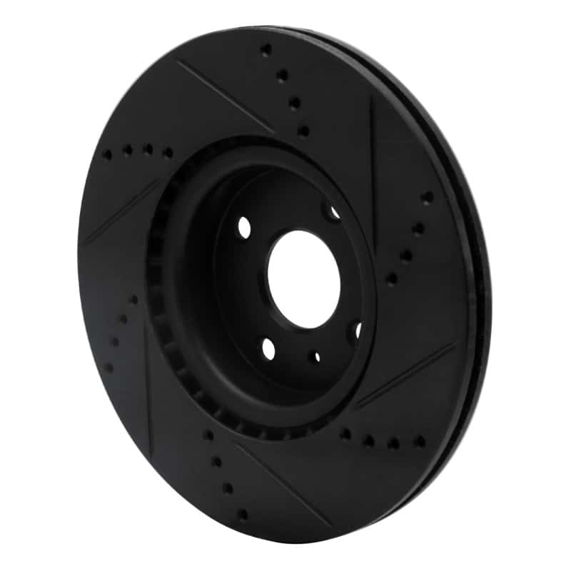 R1 Concepts — R1 2016-2025 Fiat 124 Spider Front Left Drilled & Slotted Black Brake Rotor
R1 Brake Rotor Drill - view 4