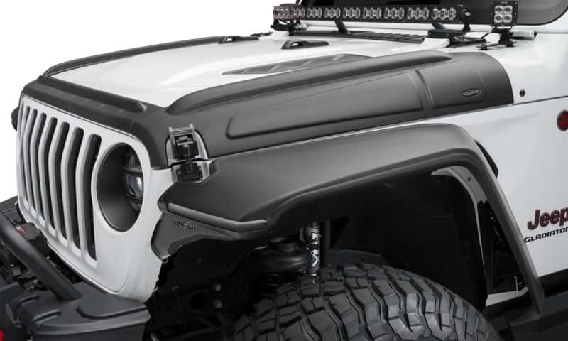 Bushwacker — Bushwacker 18-22 Jeep Wrangler 2/4dr / 20-22 Jeep Gladiator Trail Armor Hood Armor (3pc) - Tex. Blk
Hood Protector
Trail Armor - view 1