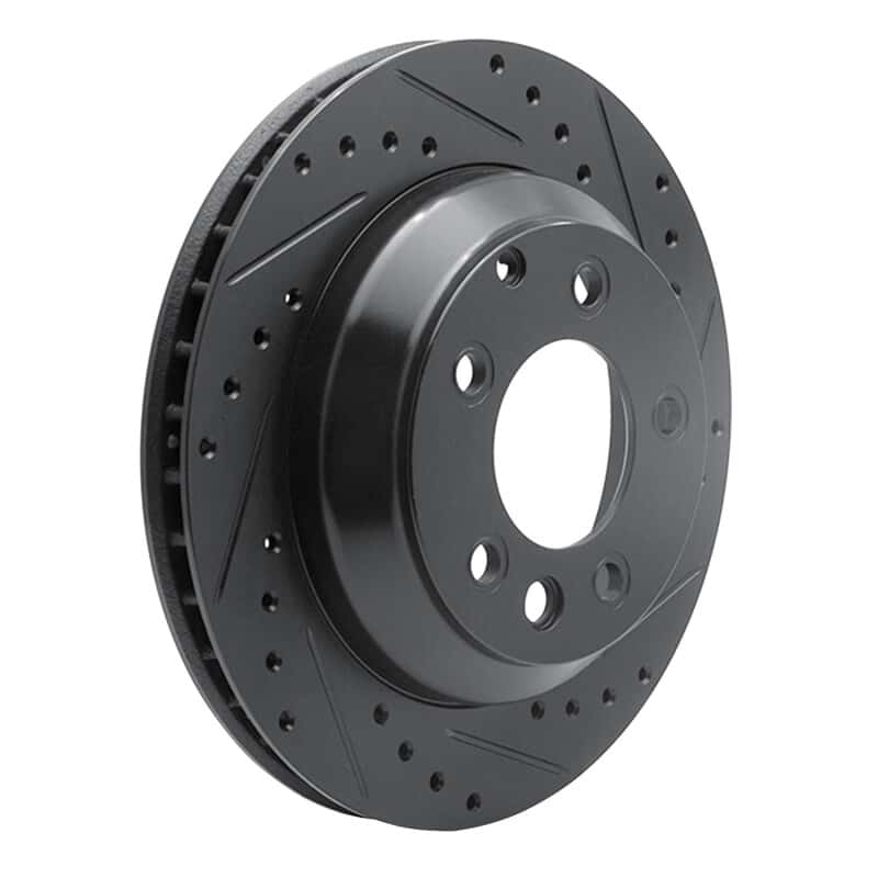 R1 Concepts — R1 03-18 Audi Q7 Rear Right Drilled & Slotted Black Brake Rotor
R1 Brake Rotor Drill - view 2