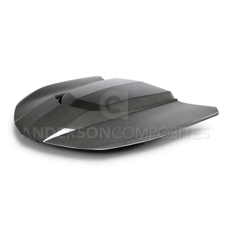 Anderson Composites — Anderson Composites 2016+ Type-AZ Camaro Double Sided Fiber Hood - view 3