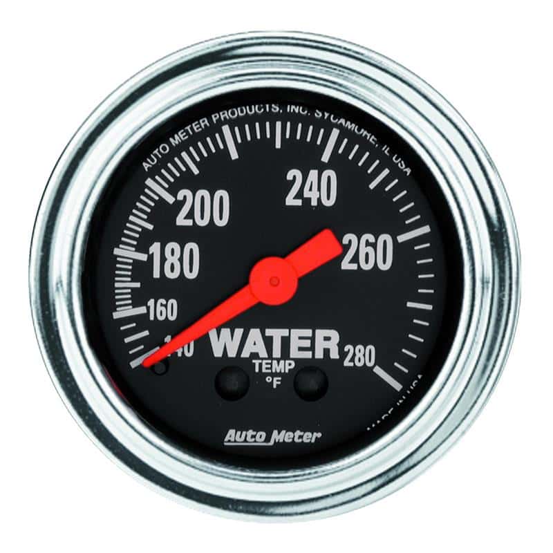 AutoMeter — Autometer Traditional Chrome Mechanical Water Temperature 2 1/16in 140-280 F Gauge
2" WATER TEMP, 140-2 - view 2