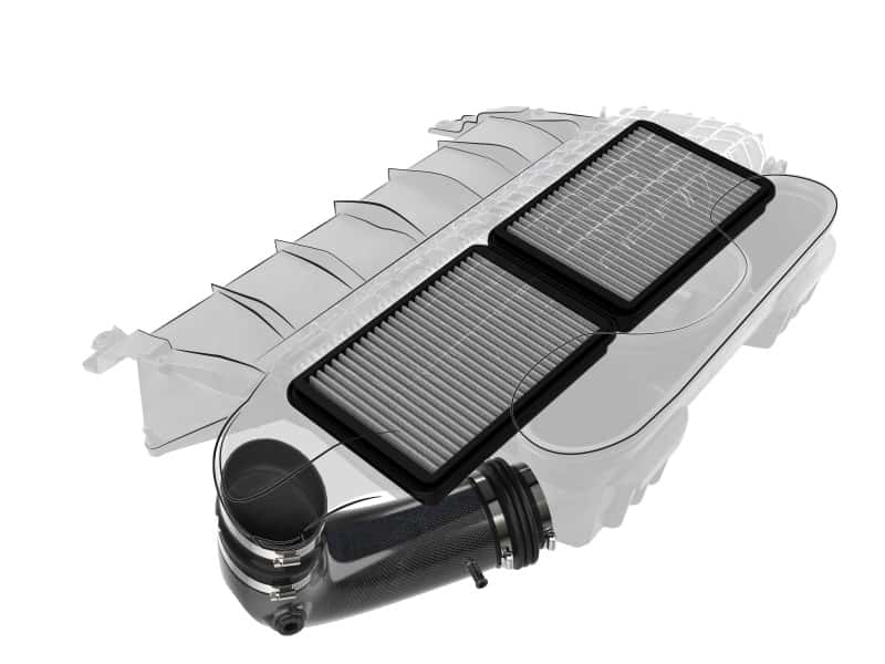 aFe — aFe Super Stock Carbon Fiber Pro Dry S Induction System 2021 RAM 1500 TRX V8-6.2L SC
Super Stock Intake - view 4