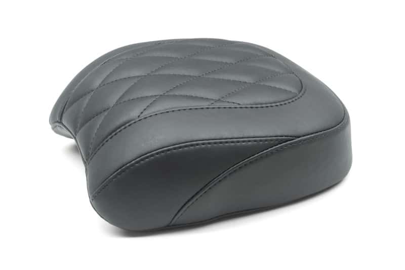 Mustang Motorcycle — Mustang 18-21 Harley Fat Bob Wide Tripper Passenger Seat Diamond Stitch - Black - view 1
