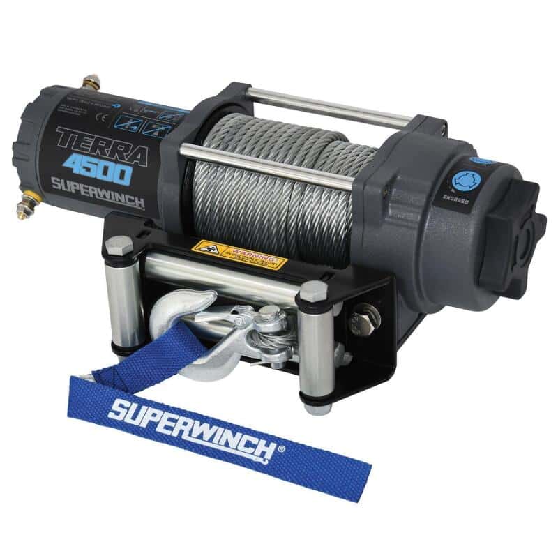 Superwinch — Superwinch 4500 LBS 12V DC 15/64in x 50ft Steel Rope Terra 4500 Winch - Gray Wrinkle - view 12