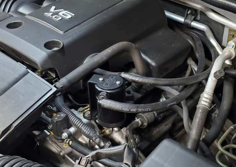 J&L — J&L 2005-2019 Nissan Frontier 4L Oil Separator 3.0 - Black Anodized
Oil Separator - view 2