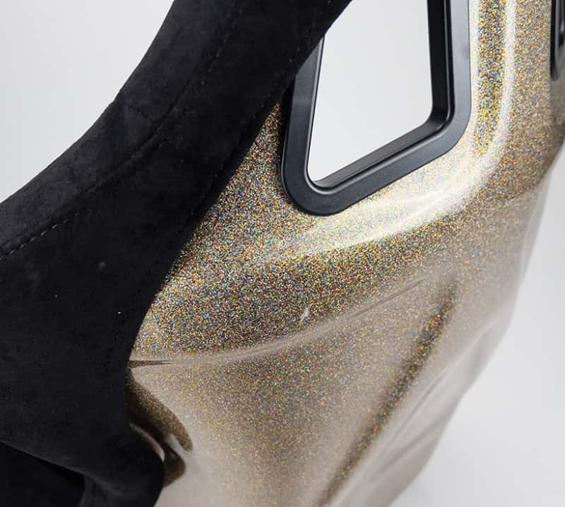 NRG — NRG FRP Bucket Seat ULTRA Edition - Large (Black Alcantara/Gold Glitter Back) - view 10