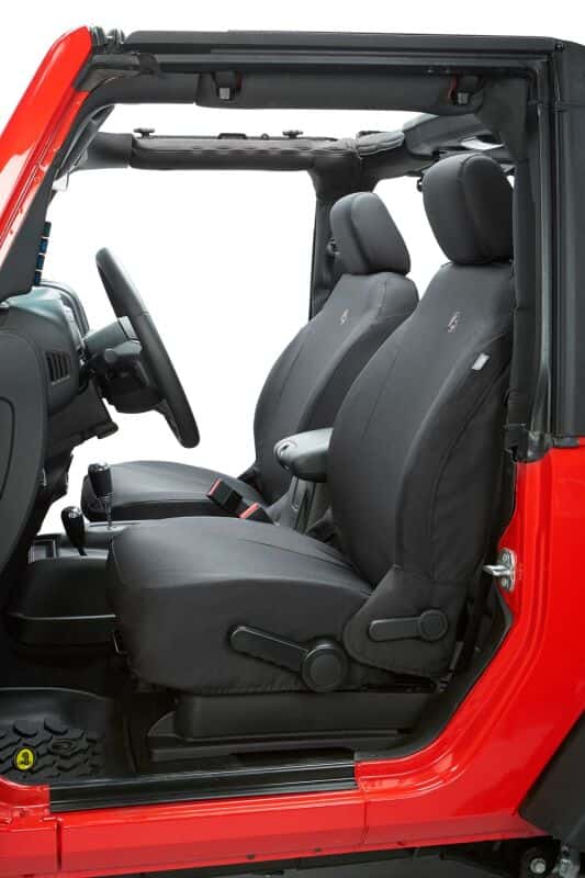 Bestop — Bestop 20-23 Jeep Gladiator / 18-2023 Wrangler JL 4-Door Front Seat Covers (Black Diamond) - view 3