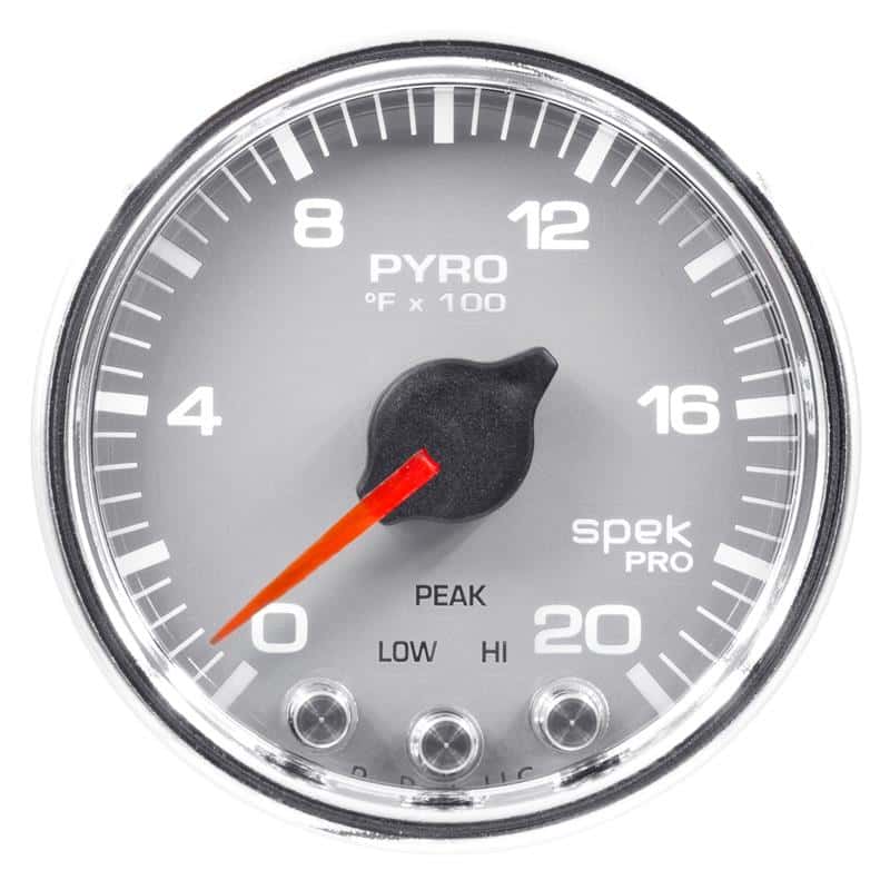 AutoMeter — Autometer Spek-Pro Gauge Pyro. (Egt) 2 1/16in 2000f Stepper Motor W/Peak & Warn Slvr/Chrm
GA 2" EGT SCC SPEK - view 1