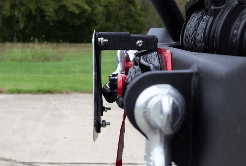 Fishbone Offroad — Fishbone Offroad 2018+ Jeep Wrangler JL - Black Aluminum Hawse Fairlead License Plate Mount - view 8