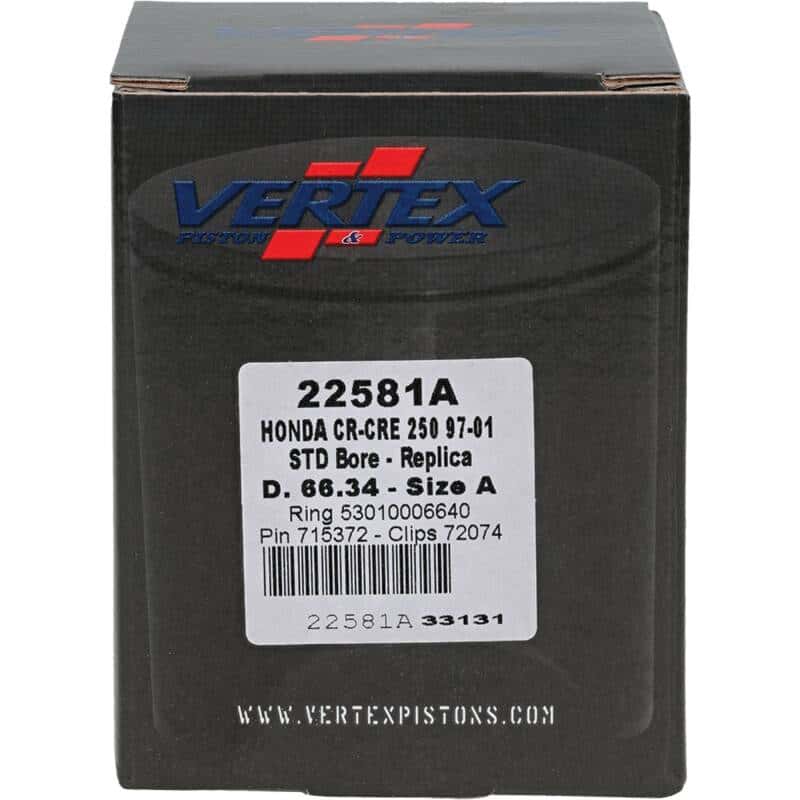 Vertex Pistons — Vertex Piston 97-01 Honda CR 250 R 250cc Cast Replica Piston Kit - view 4