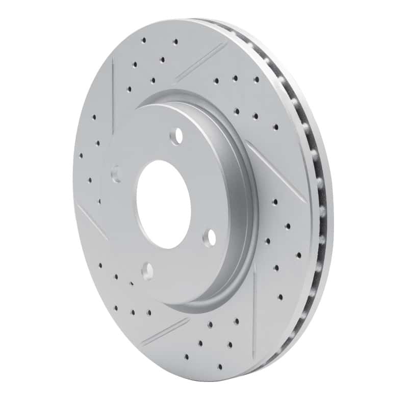 R1 Concepts — R1 07-14 Nissan Sentra Front Left Drilled & Slotted Geo-Carbon Rotor - view 2