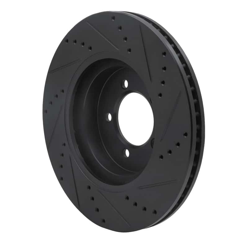 R1 Concepts — R1 03-05 Lincoln AVIATOR Front Left Drilled & Slotted Black Brake Rotor
R1 Brake Rotor Drill - view 4