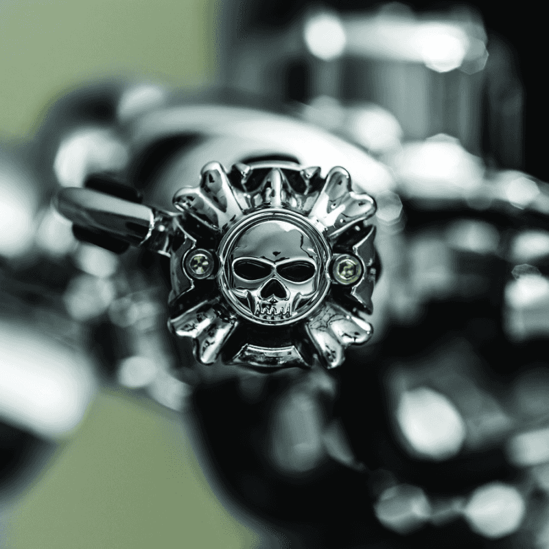 Kuryakyn — Kuryakyn Replacement Zombie Grip Emblems With Throttle Boss Chrome - view 2