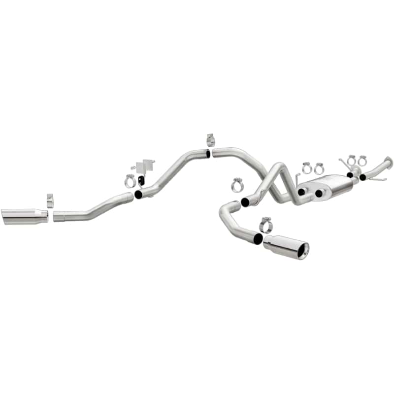 Magnaflow — MagnaFlow Cat-Back 10-15 Toyota Tundra SC LB / CC SB 4.6L/5.7L V8 SS 2.5 Dual Split Rear 4in Tip
Cat-Back - view 2