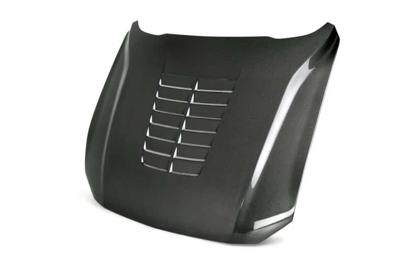 Anderson Composites — Anderson Composites 18-19 Ford Mustang Double Sided Type-GT5 Carbon Fiber Hood - view 1