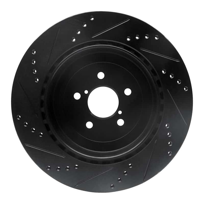 R1 Concepts — R1 03-04 Subaru Impreza Rear Right Drilled & Slotted Black Brake Rotor
R1 Brake Rotor Drill - view 5