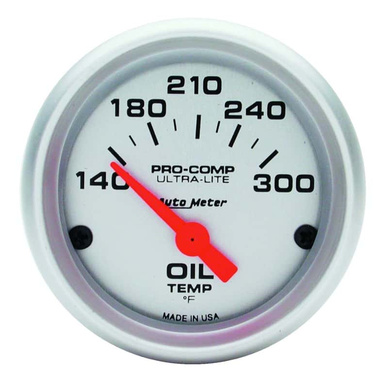 AutoMeter — Autometer Ultra-Lite 52mm 140-300 Deg F Electronic Oil Temperature Gauge
2" OIL TEMP, 140-300 - view 1