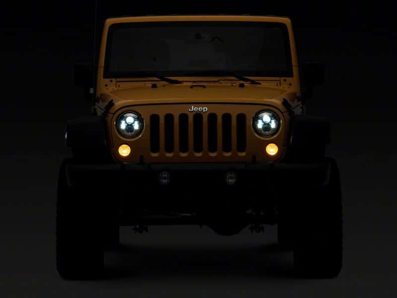 Raxiom — Raxiom 07-18 Jeep Wrangler JK 7-In LED Headlights- Chrome Housing (Clear Lens)
Headlights - view 8