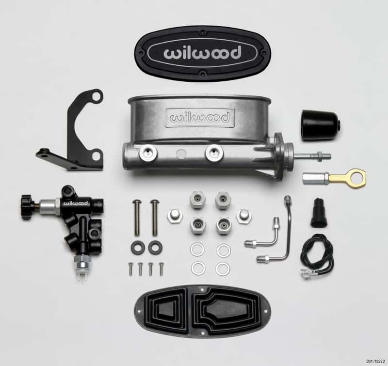 Wilwood — Wilwood HV Tandem M/C Kit w L/H Bracket & Prop Valve - 7/8in Bore-W/Pushrod - Early Mustang
M/C,TANDEM KIT - view 1