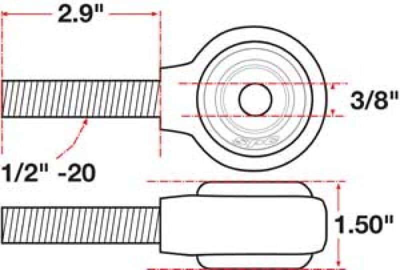 SPC Performance — SPC Performance xAxis Rod End Ball Joint
CROSSAXIS ROD END
XAXIS JOINT - view 4