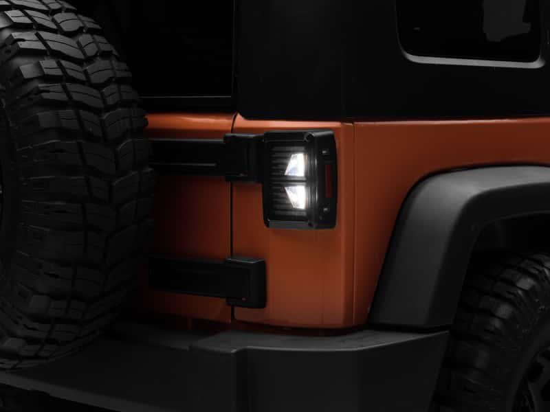 Raxiom — Raxiom 07-18 Jeep Wrangler JK Axial Series Vision LED Tail Lights- Black Housing (Smoked Lens)
Lights - view 3