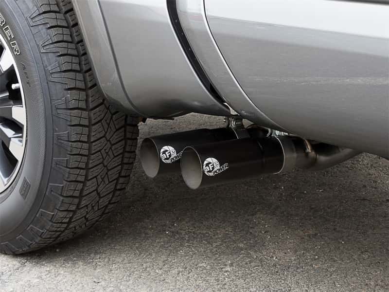 aFe — aFe POWER Rebel Series 2-1/2in 409 SS Cat Back Exhaust w/ Black Tips 16-17 Nissan Titan V8 5.6L
Cat-Back Exhaust - view 6