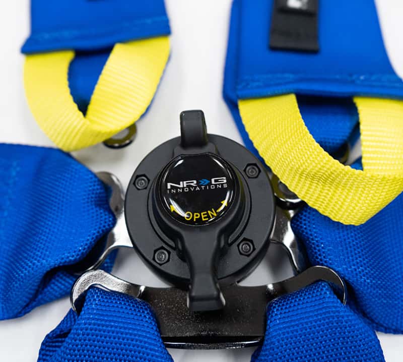 NRG — NRG FIA 6pt 2in. Shoulder Belt for HANS Device/ Rotary Cam Lock Buckle/ 3in. Waist Belt - Blue - view 3