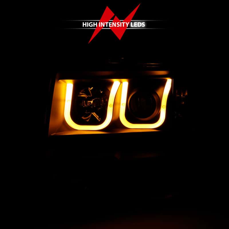 ANZO — ANZO 2009-2014 Ford F-150 Projector Headlights w/ U-Bar Switchback Black w/ Amber
Head Light Set
HdLtSet - view 15