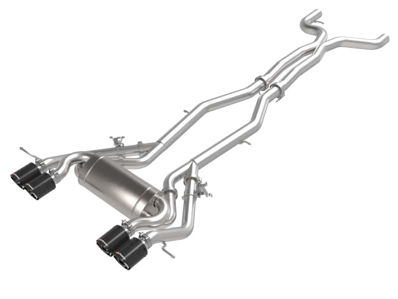 aFe — aFe MACHForce XP Exhausts Cat-Back SS 19-21 BMW M2 Competition L6-3.0L w/Carbon Tips
Cat-Back Exhaust - view 1