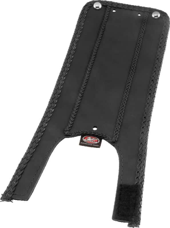 Mustang Motorcycle — Mustang 84-06 Harley Standard Rear Tire Wide Touring Std Solo Seat w/Driver Backrest - Black - view 2