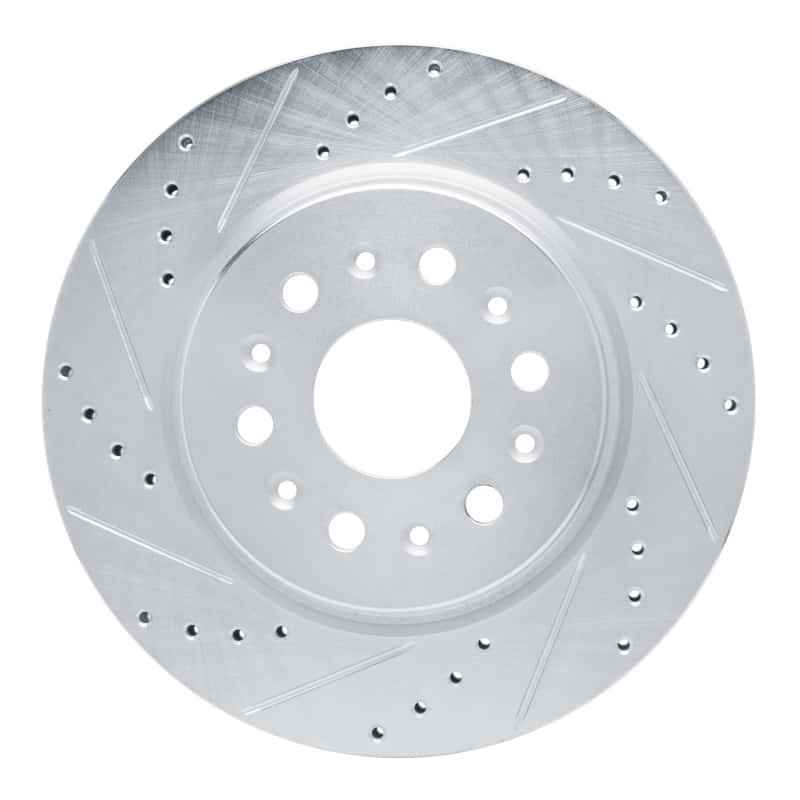 R1 Concepts — R1 17-25 Buick Enclave Rear Left Drilled & Slotted Silver Brake Rotor
R1 Brake Rotor Drill - view 1