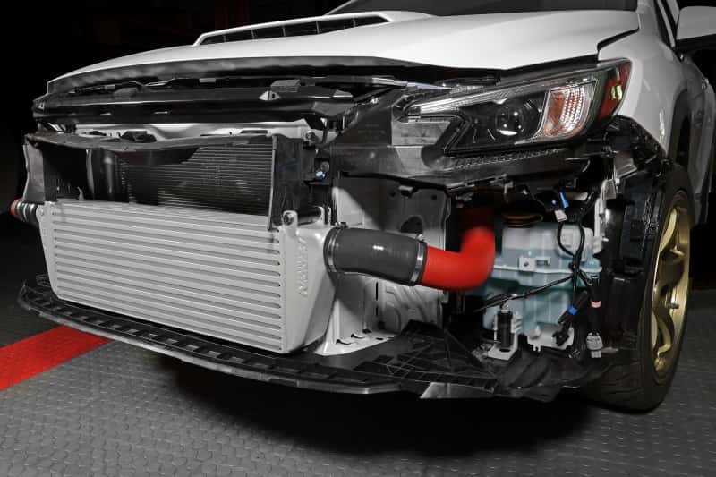 Perrin Performance — PERRIN 22-25 Subaru WRX Front Mount Intercooler Kit (Red Tubes & Silver Core) - view 8