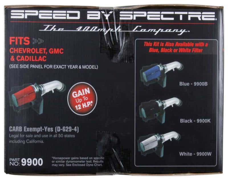 Spectre — Spectre 99-07 GM Truck V8-4.8/5.3/6.0L F/I Air Intake Kit - Clear Anodized w/Red Filter
Spectre Air Intake K
Air Intake System - view 8