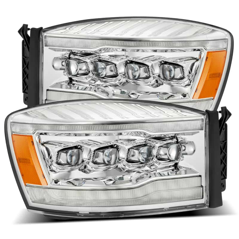 AlphaRex — AlphaRex 06-08 Dodge Ram 1500HD NOVA LED Proj Headlights Plank Style Blk w/Seq Signal/DRL/Amber LED
Projector Headlights - view 1